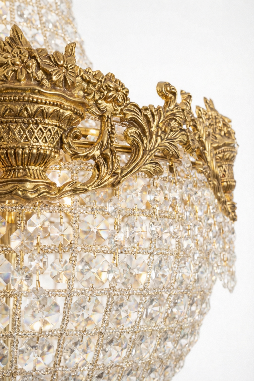Lustre Empire marocaine,  luxueuse en laiton et cristaux de la première qualité LUSTREAL