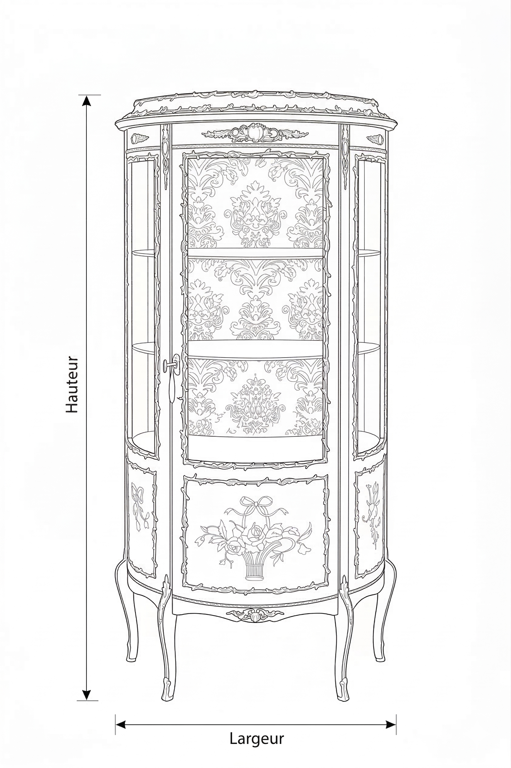 Lustreal: Vitrine_en_bois_d_acajou_dore