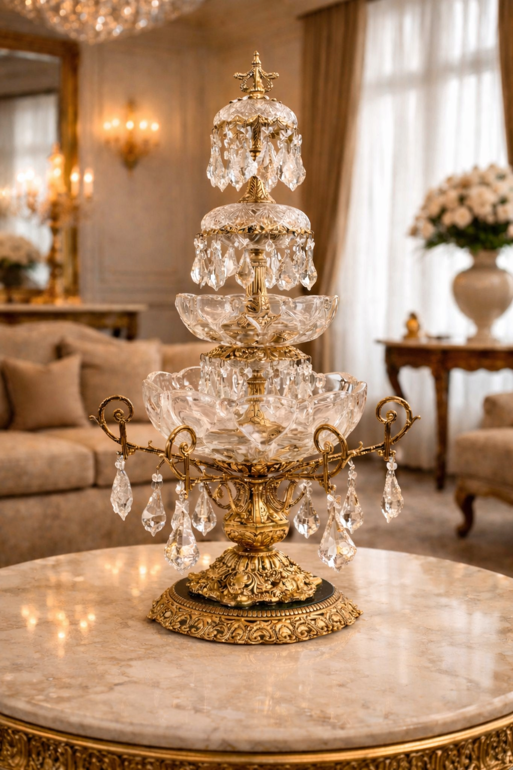 Lustreal: decor de table en laiton antique xl