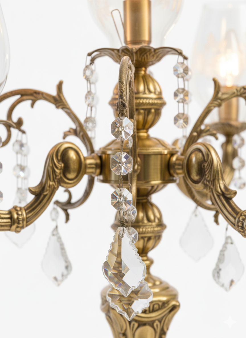 Lustreal: abajour de table antique avec lampes ornnées.